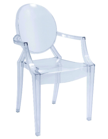 Clear ghost chair with Arm