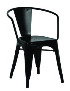 Tolix Arm chair (Black Gloss)