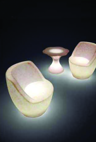 Coral Island Leisure Series LED coffee table and chair