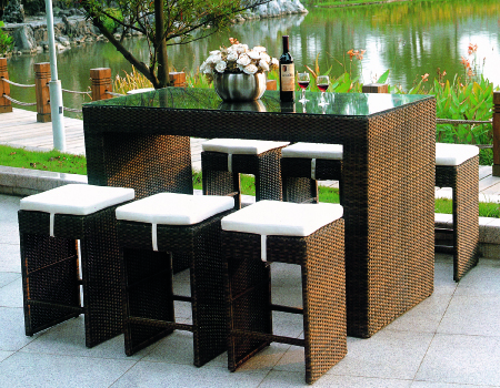 KYS-2080C outdoor bar stool and KYS-2080T outdoor bar table
